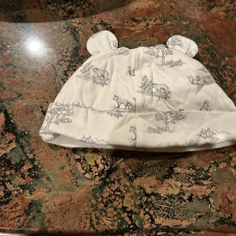 JANIE and JACK baby Toile Bear Ear Beanie